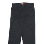 DICKIES Mens Cotton Blend Black Regular Straight Trousers W32 L30 Workwear Zip