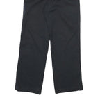 DICKIES Mens Cotton Blend Black Regular Straight Trousers W32 L30 Workwear Zip