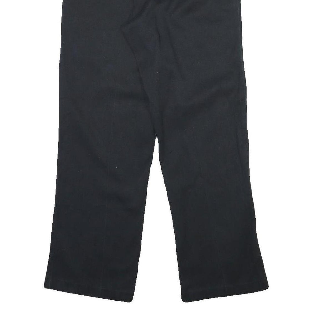 DICKIES Mens Cotton Blend Black Regular Straight Trousers W32 L30 Workwear Zip