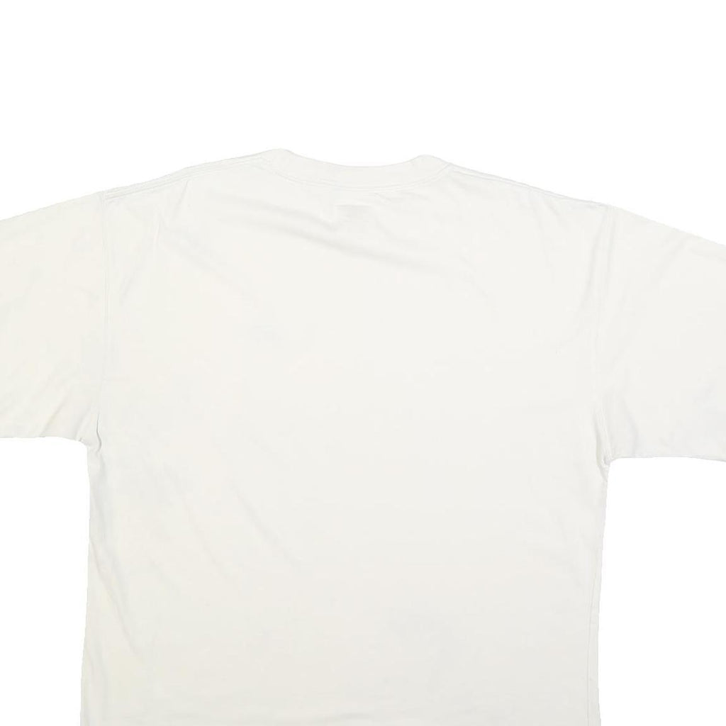 REEBOK Mens White Casual T-Shirt XL Short Sleeve Crew Neck Logo