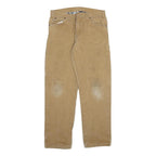 DICKIES Mens Regular Fit Beige Denim W34 L34 Workwear Zip Closure Jeans