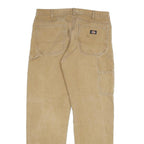DICKIES Mens Regular Fit Beige Denim W34 L34 Workwear Zip Closure Jeans