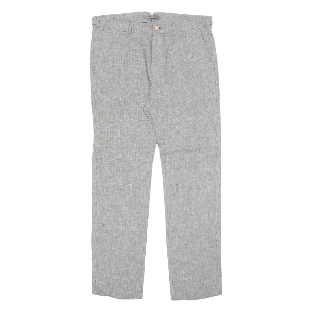 REISS Chino Womens Trousers Grey Regular Straight W34 L32