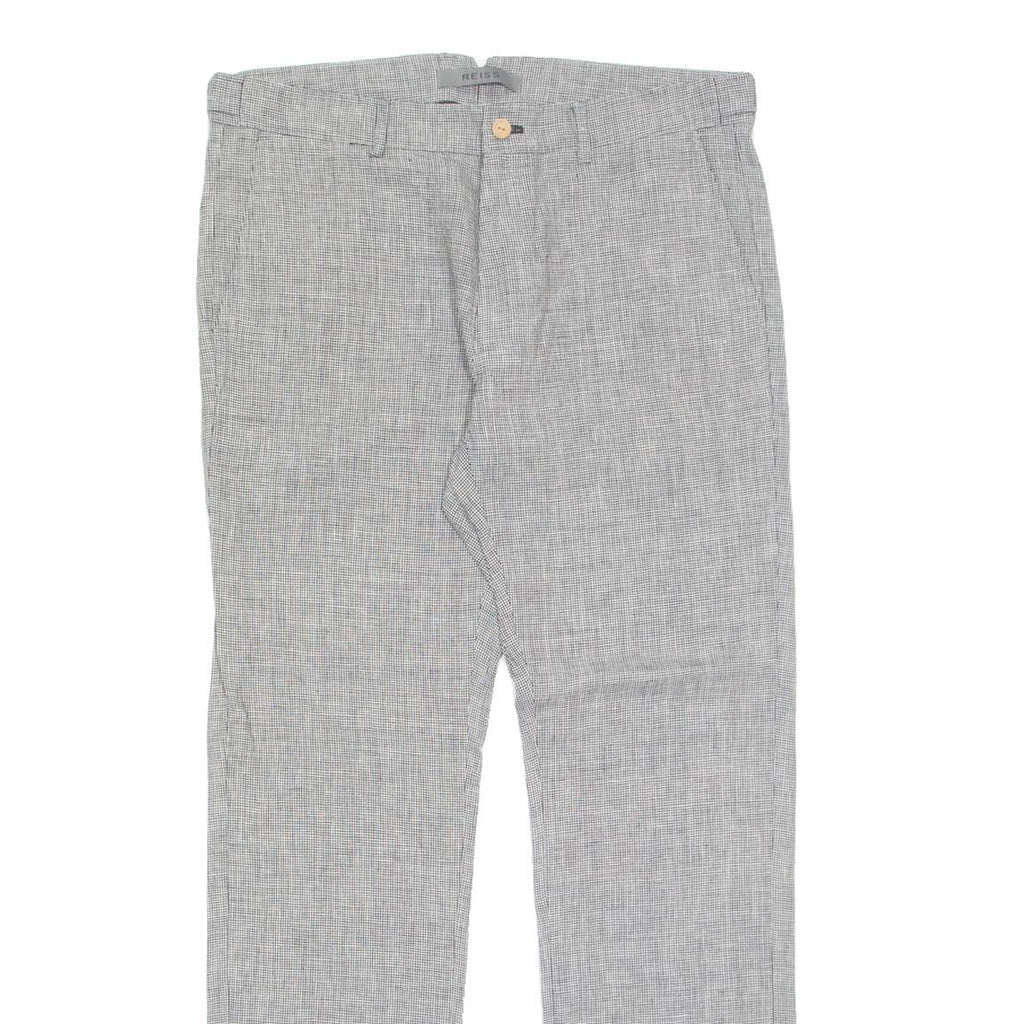 REISS Chino Womens Trousers Grey Regular Straight W34 L32