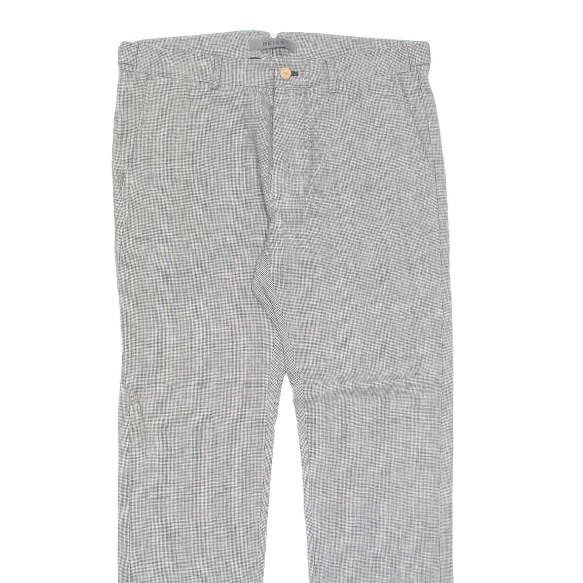 REISS Chino Womens Trousers Grey Regular Straight W34 L32