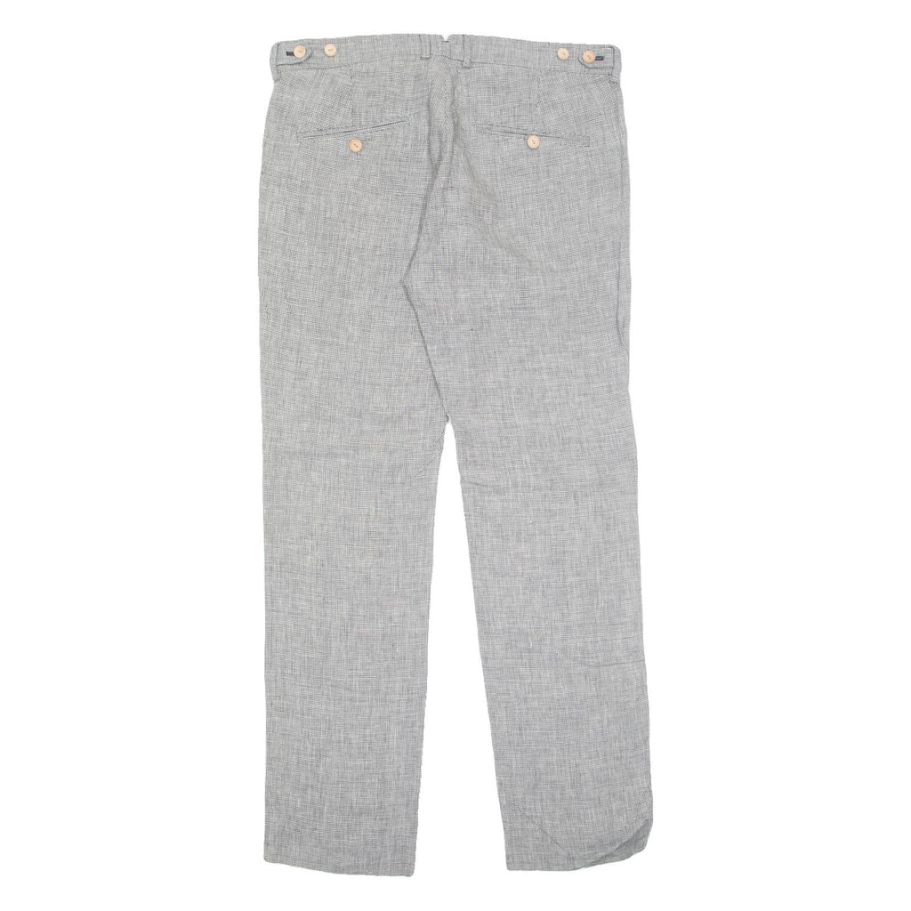 REISS Chino Womens Trousers Grey Regular Straight W34 L32