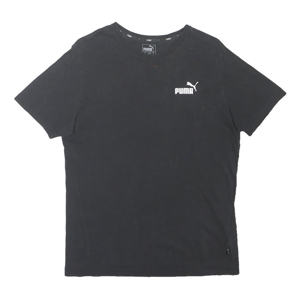 PUMA Mens Black Graphic T-Shirt M Short Sleeve Crew Neck Cotton Blend Casual