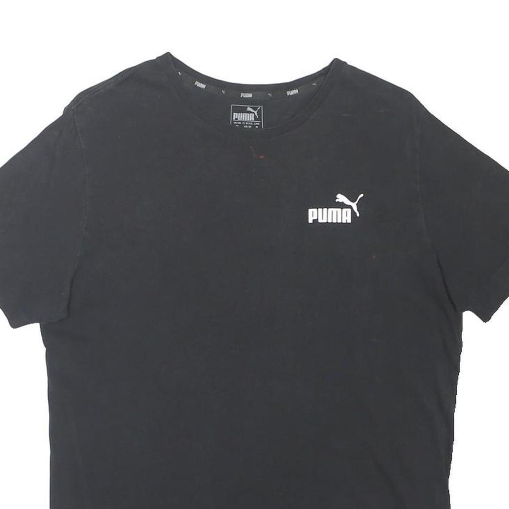 PUMA Mens Black Graphic T-Shirt M Short Sleeve Crew Neck Cotton Blend Casual