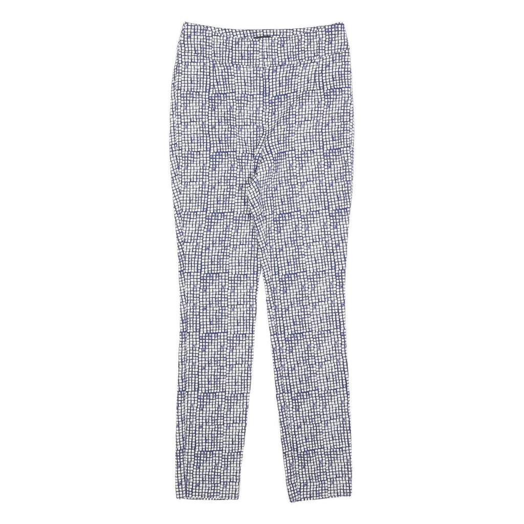 PHASE EIGHT Womens Cotton Blend Blue & White Slim Skinny Trousers W26 L27