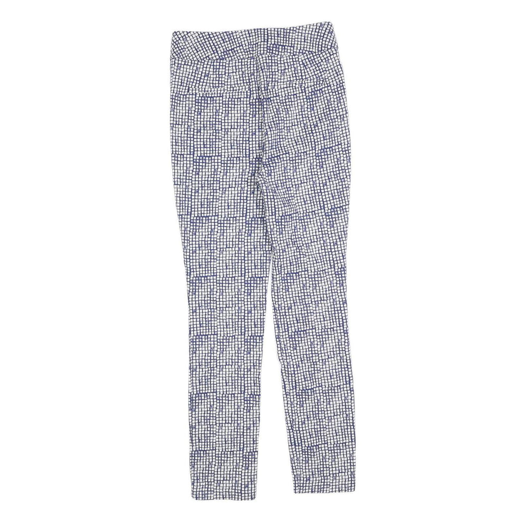 PHASE EIGHT Womens Cotton Blend Blue & White Slim Skinny Trousers W26 L27