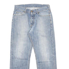 CARHARTT Mens Jeans Blue Regular Straight Denim Light W30 L27 Button Closure