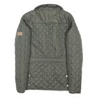 REGATTA Womens Green Quilted Jacket UK 12 Polyester Blend Button Closure Casual