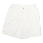 ST JOHNS BAY Womens White Casual Cotton Shorts M W30 Comfortable Lightweight