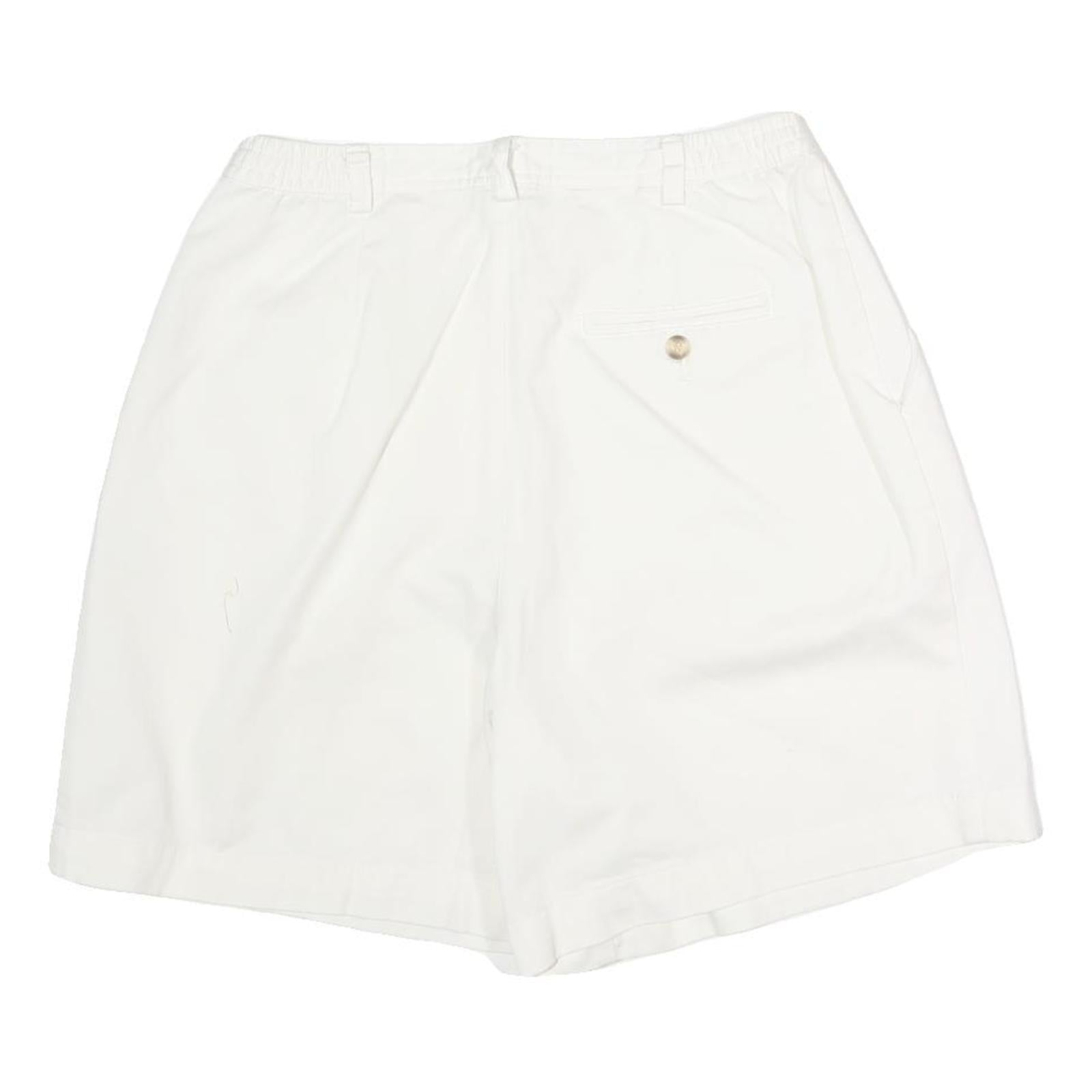 ST JOHNS BAY Womens White Casual Cotton Shorts M W30 Comfortable Lightweight