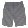 DICKIES Mens Grey Casual Check Shorts L W36 Workwear Cotton Blend
