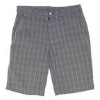 DICKIES Mens Grey Casual Check Shorts L W36 Workwear Cotton Blend