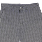 DICKIES Mens Grey Casual Check Shorts L W36 Workwear Cotton Blend