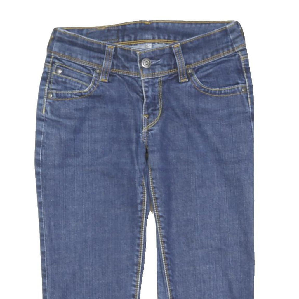 LEVI'S Womens Blue Denim Casual Capris Shorts XS W26 Cropped Style