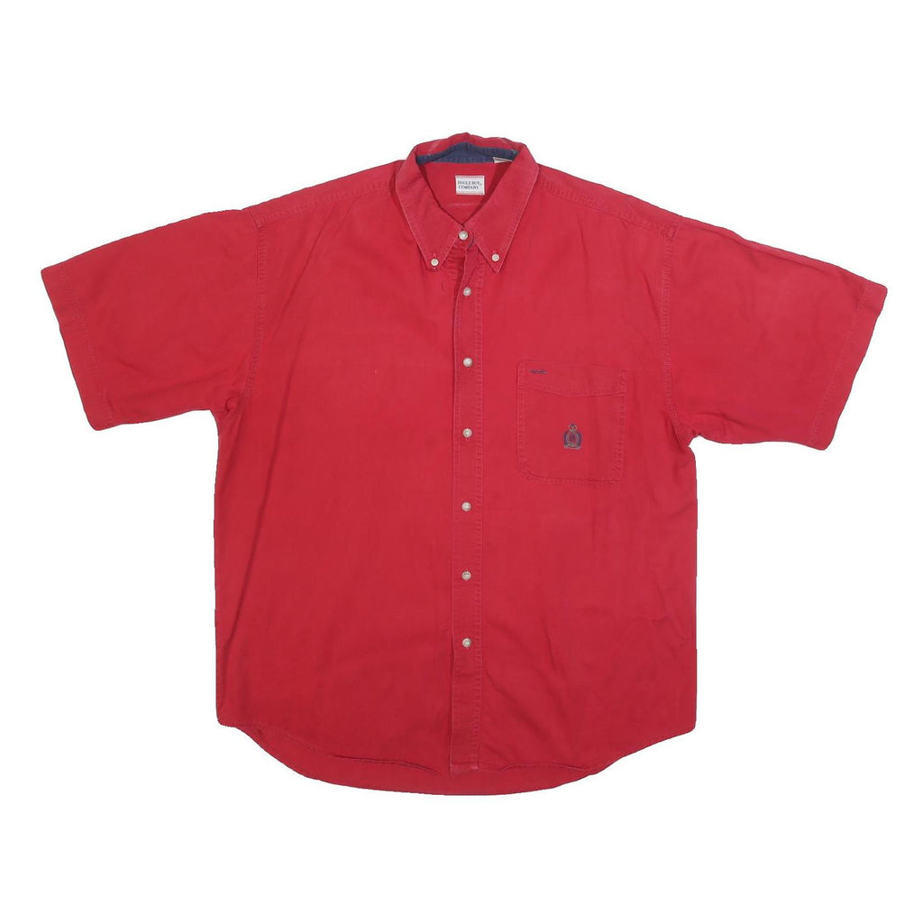 BUGLE BOY Mens Red Cotton Button Down Shirt XL Comfortable Casual