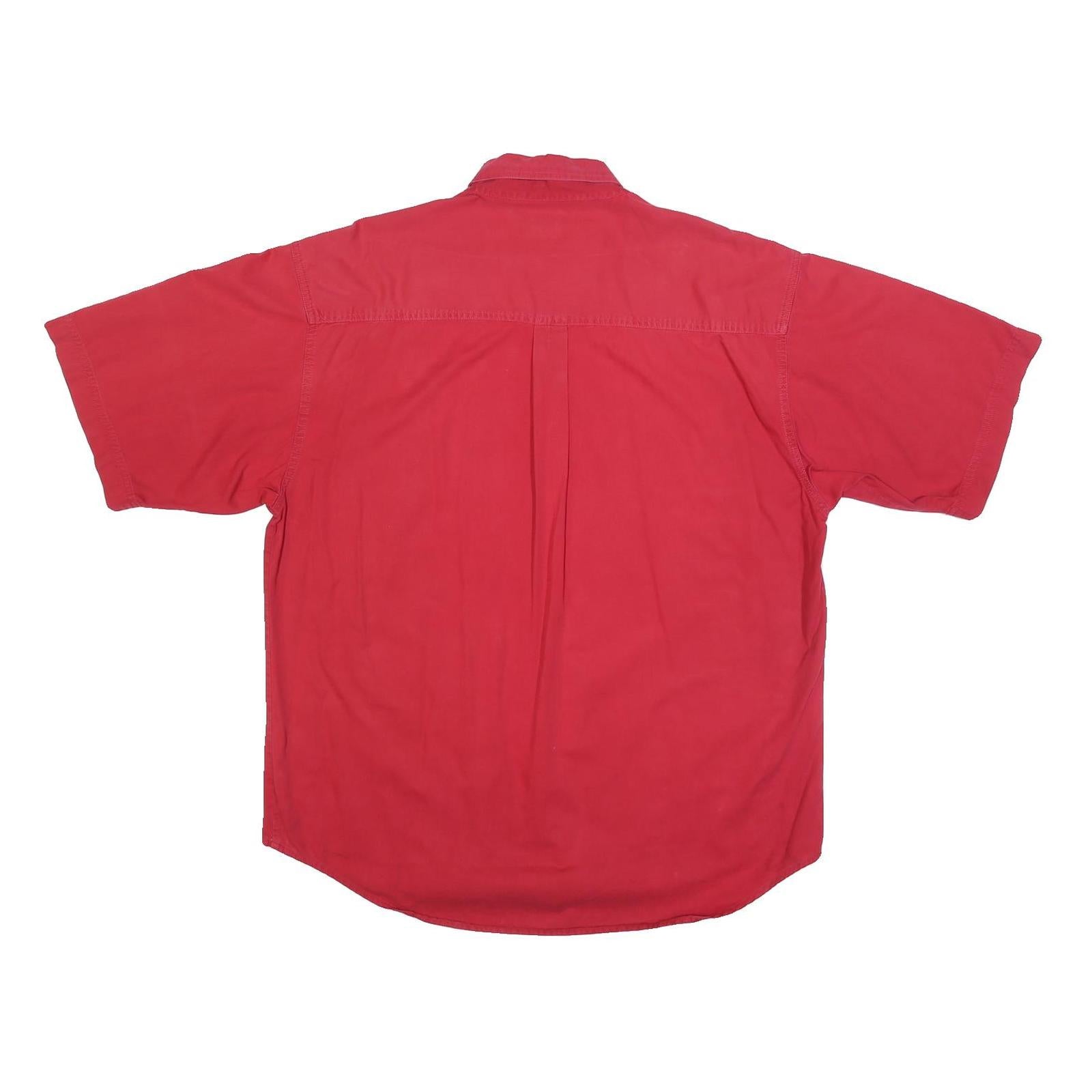 BUGLE BOY Mens Red Cotton Button Down Shirt XL Comfortable Casual