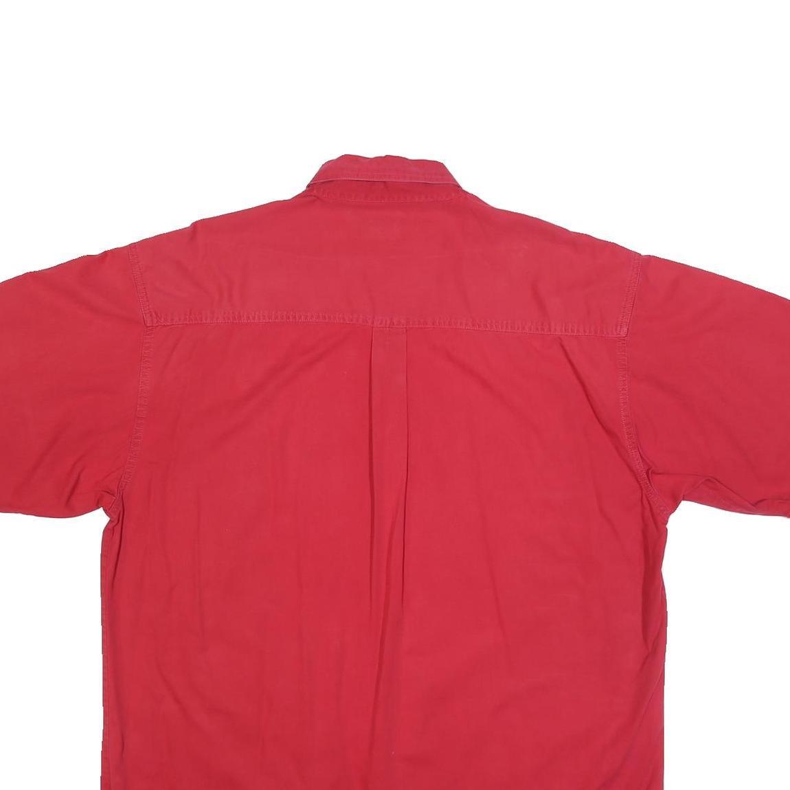 BUGLE BOY Mens Red Cotton Button Down Shirt XL Comfortable Casual