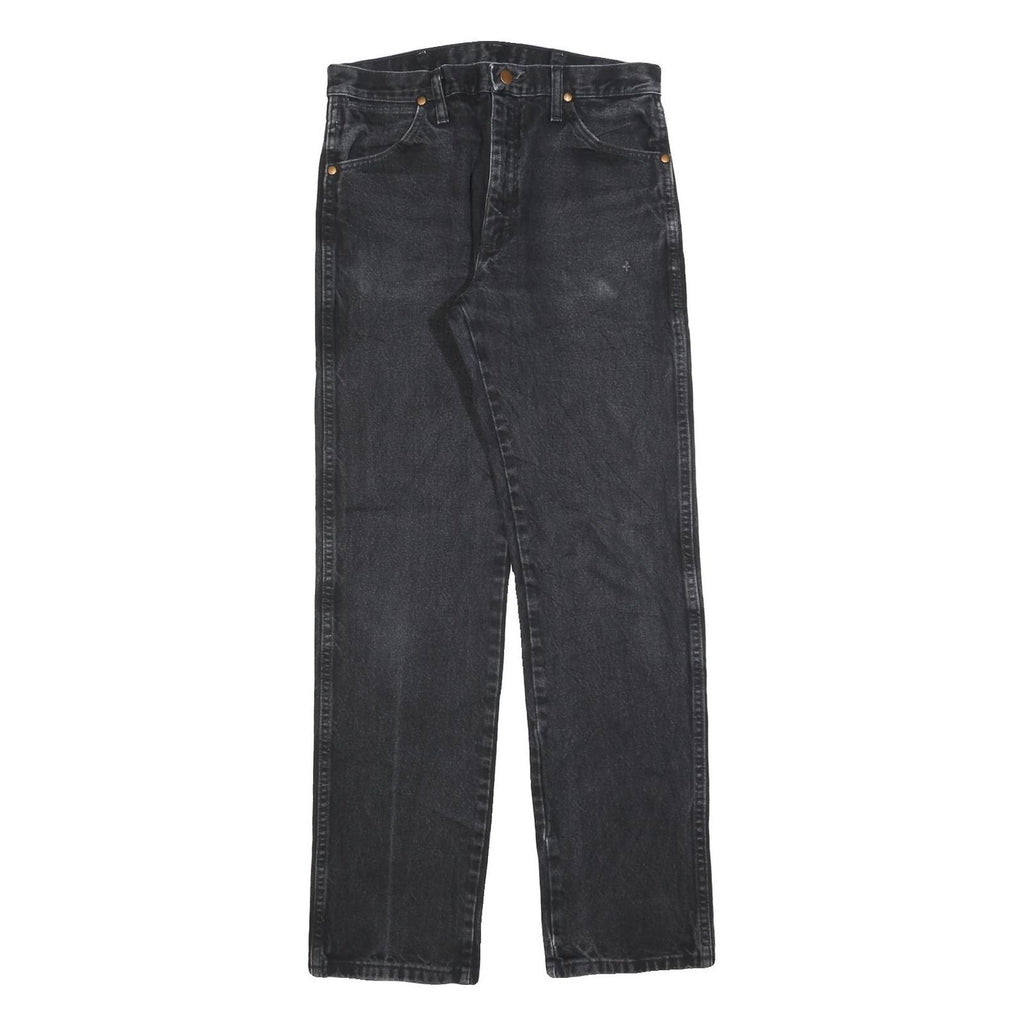 WRANGLER Mens Black Regular Straight Denim Medium W31 L34 Classic Cotton Blend