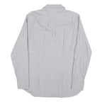 TOMMY HILFIGER Mens Grey & Pink Shirt L Slim Fit Cotton Blend Casual Shirt