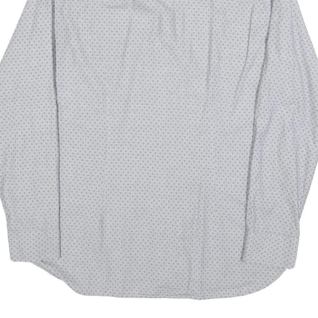 TOMMY HILFIGER Mens Grey & Pink Shirt L Slim Fit Cotton Blend Casual Shirt