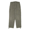 Relaxed Fit Mens Cotton Blend Cargo Trousers W29 L29 Olive Green Casual Zip