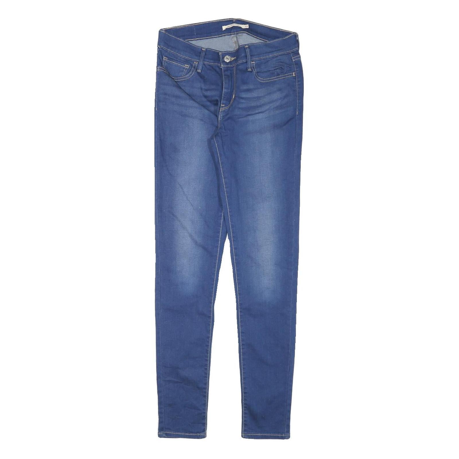 LEVI'S Womens Blue Slim Skinny Denim Jeans W27 L30 Stretch Cotton Blend Zip