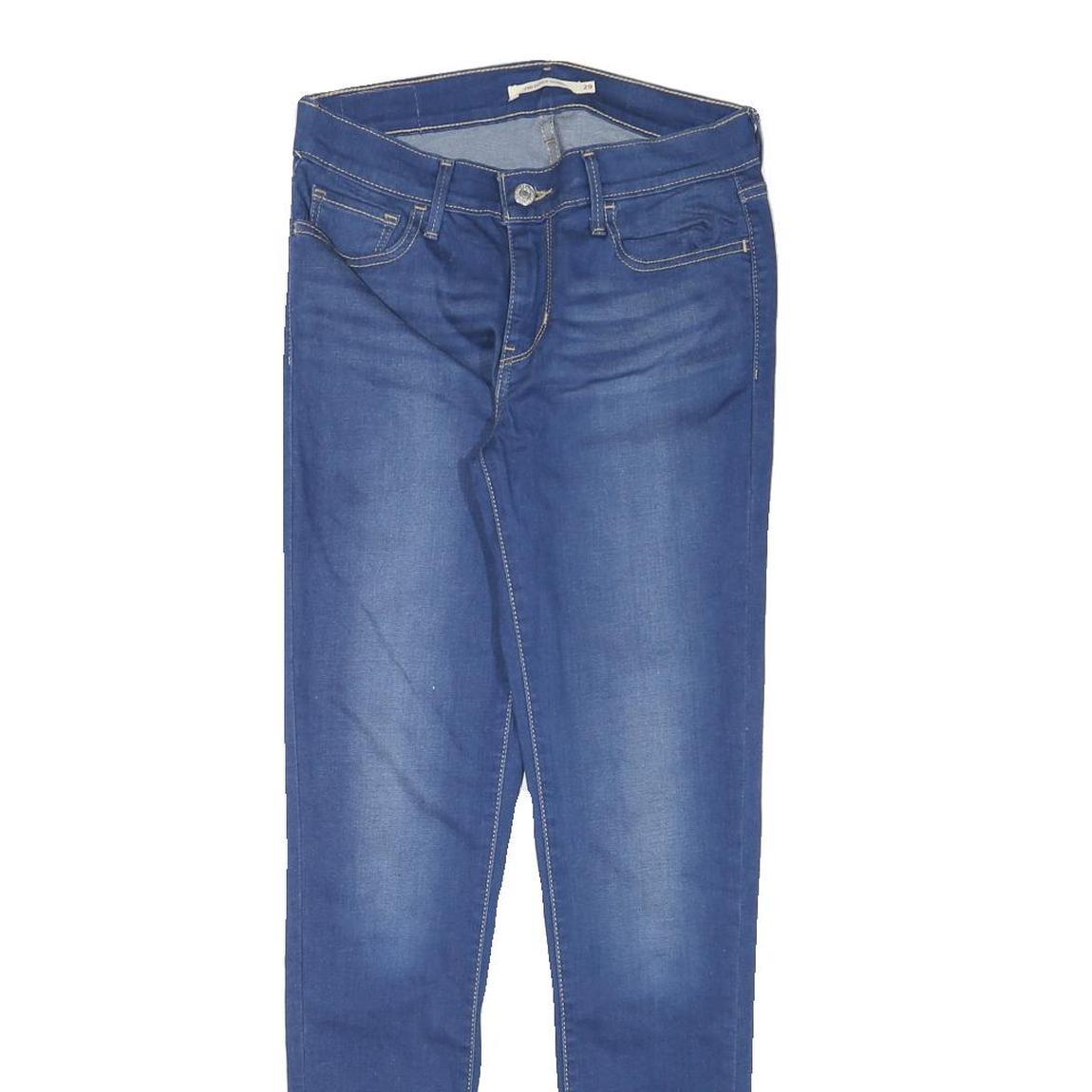 LEVI'S Womens Blue Slim Skinny Denim Jeans W27 L30 Stretch Cotton Blend Zip