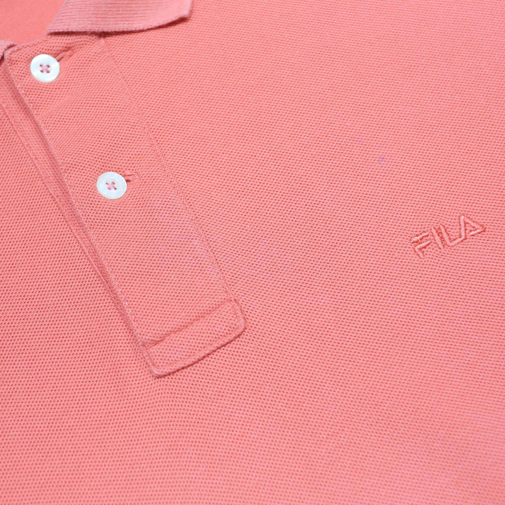 FILA Mens Coral Plain Short Sleeve M Cotton Polo Shirt Classic Casual