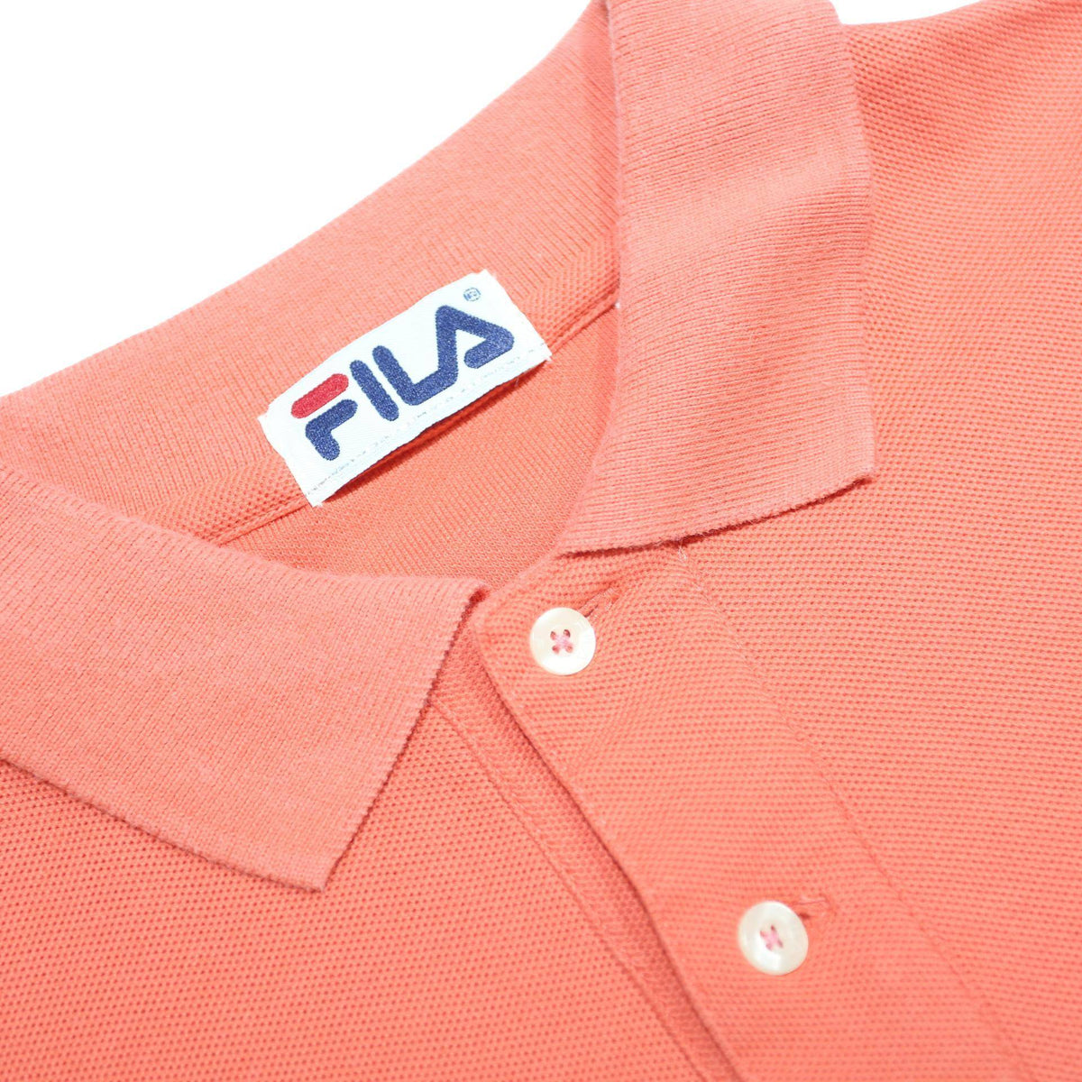 FILA Mens Coral Plain Short Sleeve M Cotton Polo Shirt Classic Casual