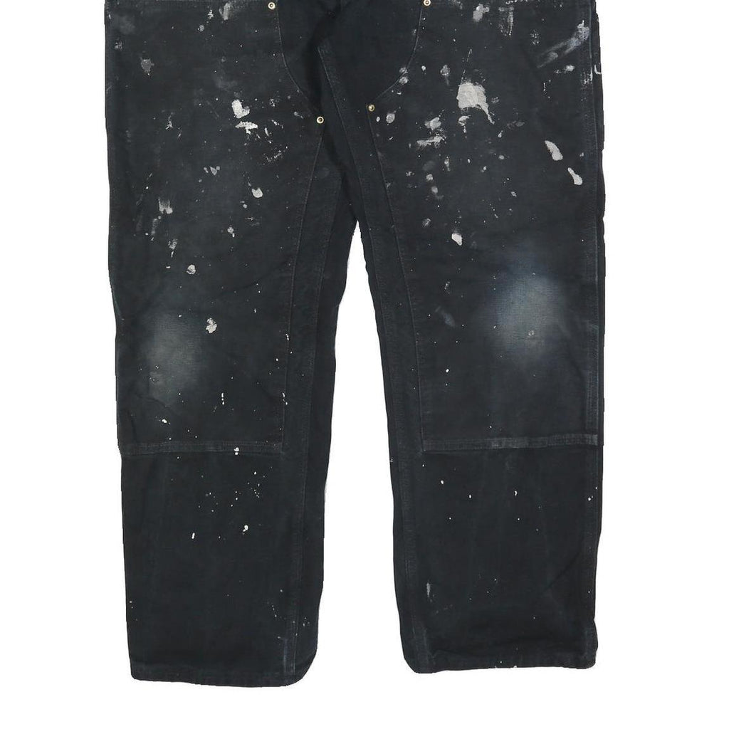 CARHARTT Mens Cotton Black Regular Straight Trousers W38 L32 Workwear Utility