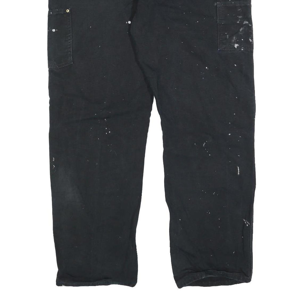 CARHARTT Mens Cotton Black Regular Straight Trousers W38 L32 Workwear Utility