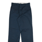 DICKIES Mens Regular Navy Blue Cotton Blend Zip Trousers W28 L31 Workwear