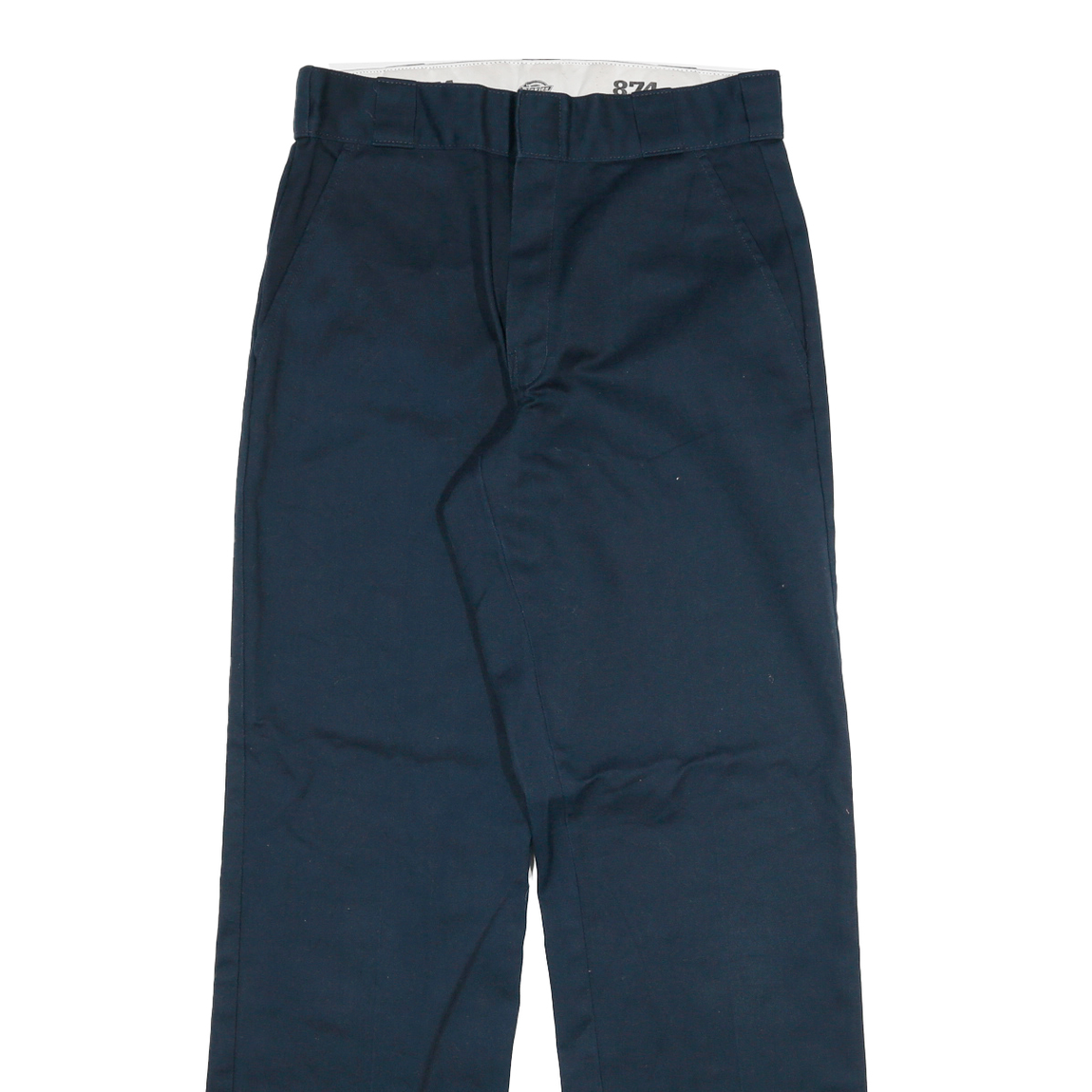 DICKIES Mens Regular Navy Blue Cotton Blend Zip Trousers W28 L31 Workwear