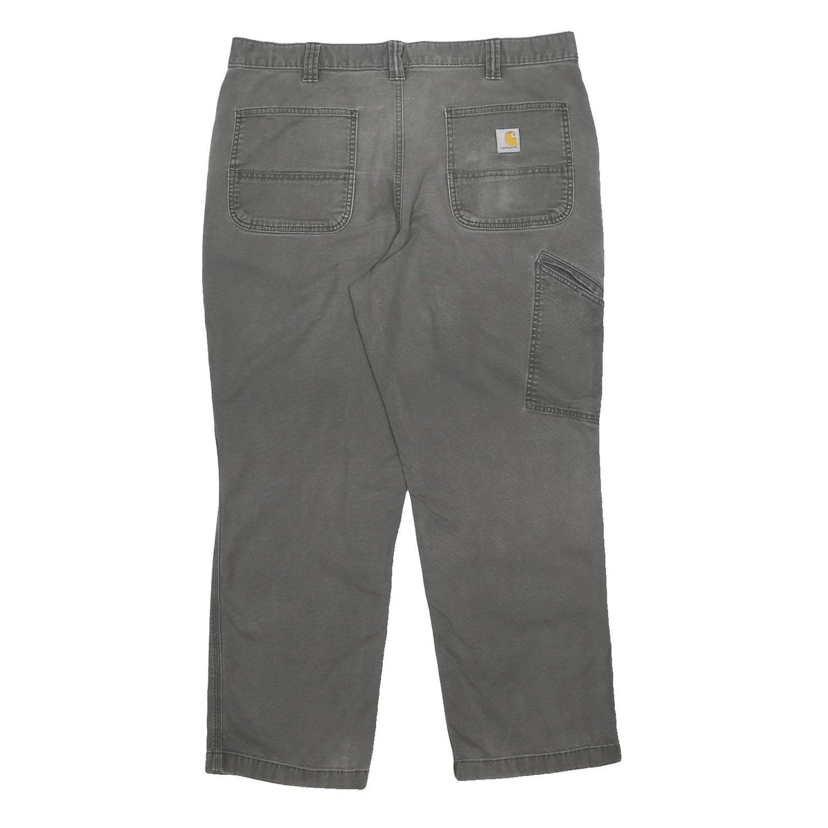 CARHARTT Mens Cotton Blend Grey Relaxed Fit Straight Trousers W38 L30 Casual