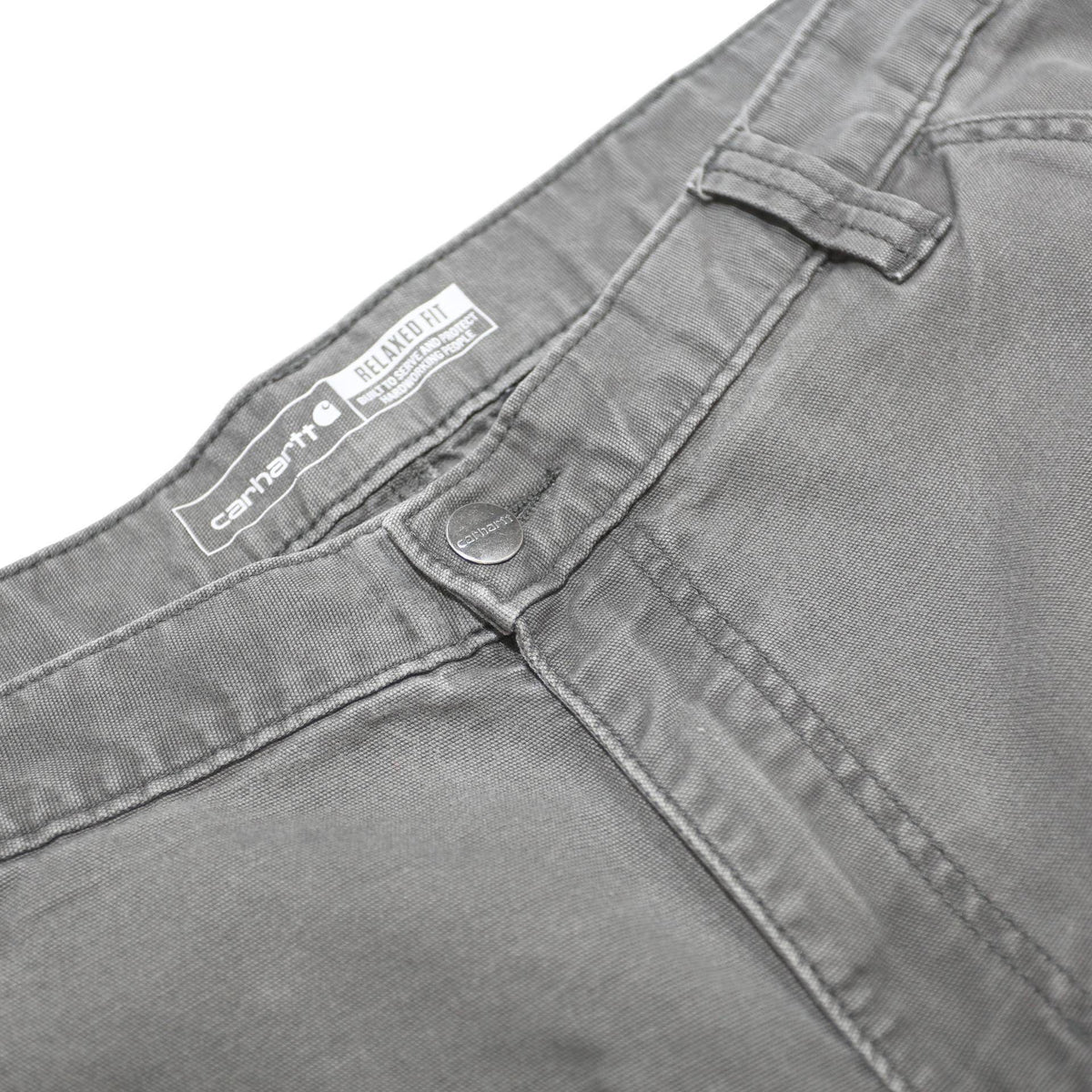 CARHARTT Mens Cotton Blend Grey Relaxed Fit Straight Trousers W38 L30 Casual