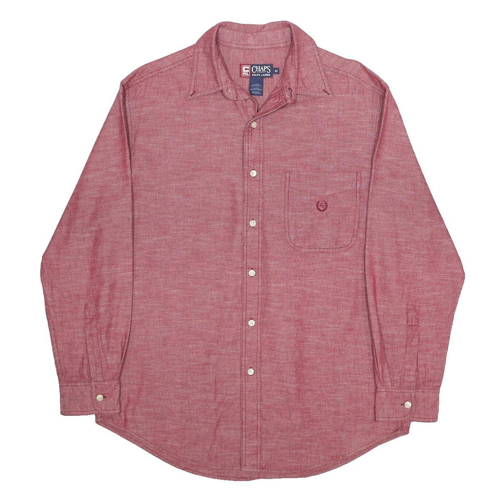 CHAPS RALPH LAUREN Mens Red Cotton Shirt M Classic Button-Up Pocket