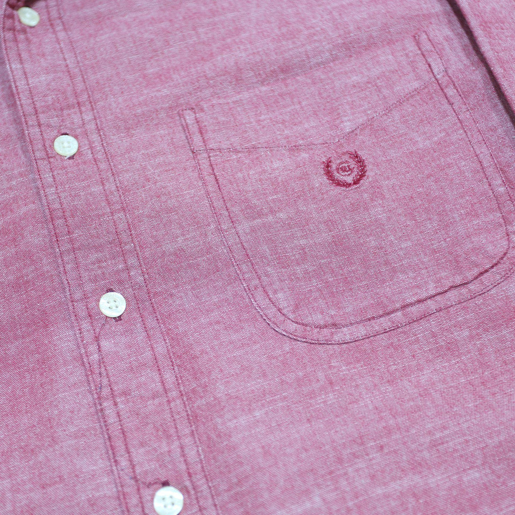 CHAPS RALPH LAUREN Mens Red Cotton Shirt M Classic Button-Up Pocket