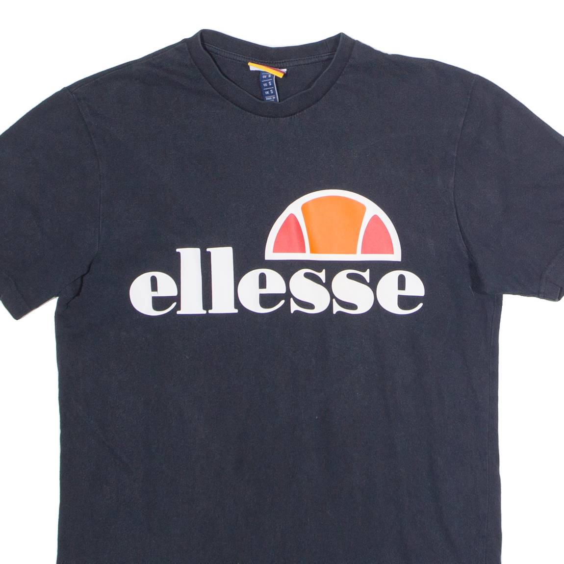 ELLESSE Mens T-Shirt Black Crew Neck S