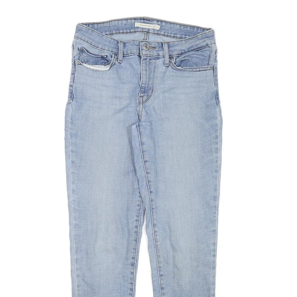 LEVI'S 711 Womens Jeans Light Blue Slim Skinny Denim W26 L27 Stretch Zip