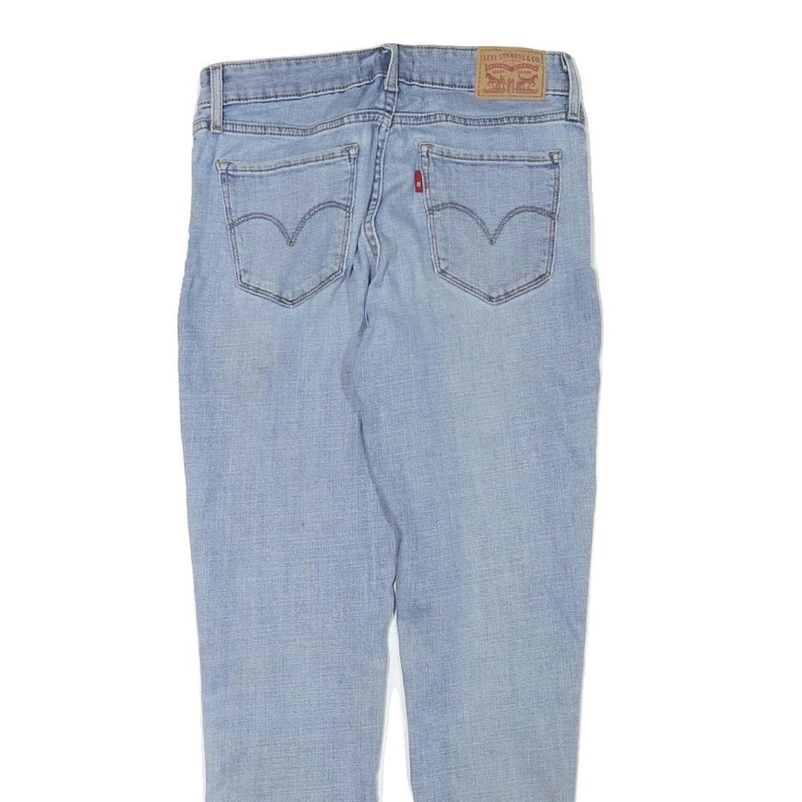 LEVI'S 711 Womens Jeans Light Blue Slim Skinny Denim W26 L27 Stretch Zip