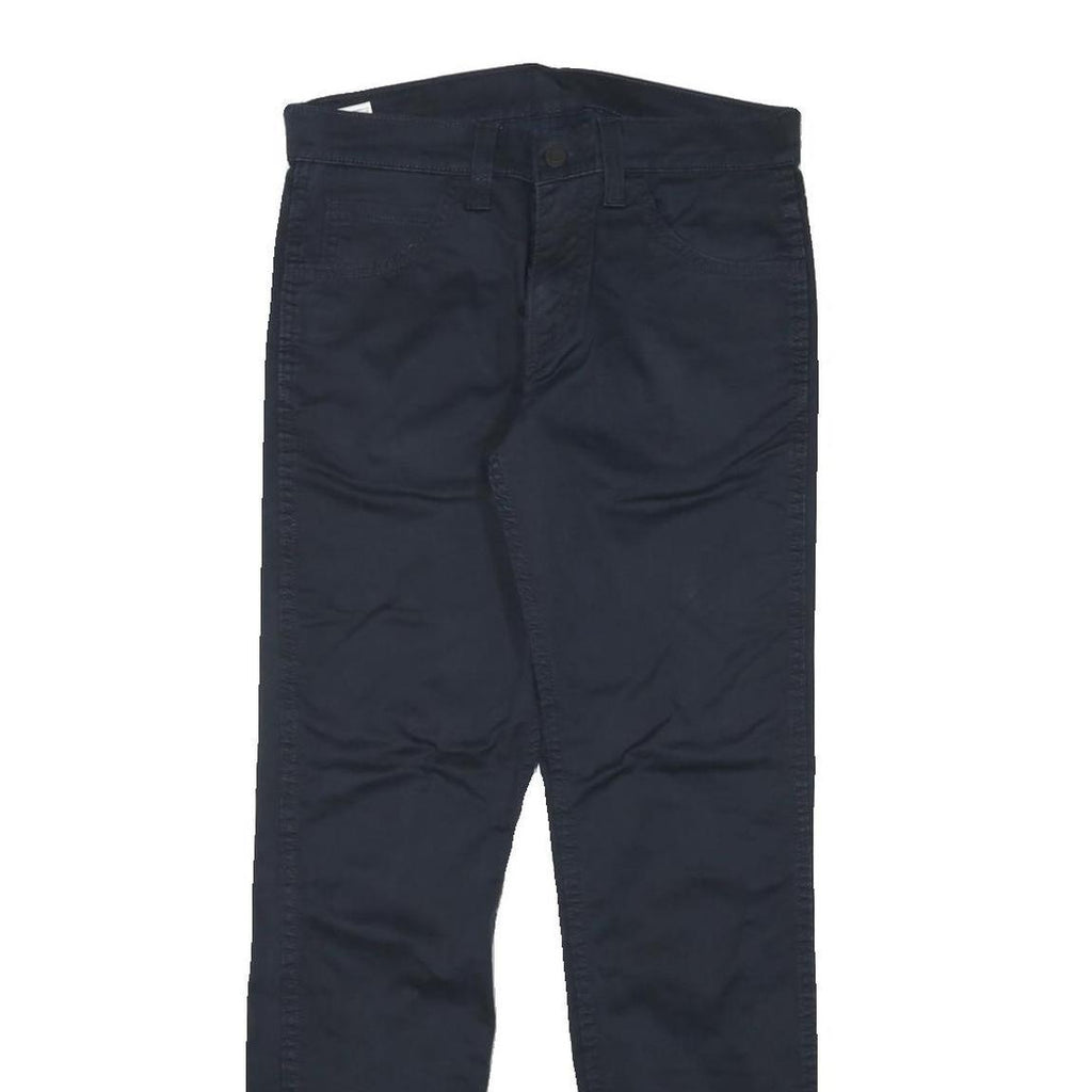 LEVI'S Mens Cotton Blend Navy Slim Straight Trousers W30 L30 Stylish Casual