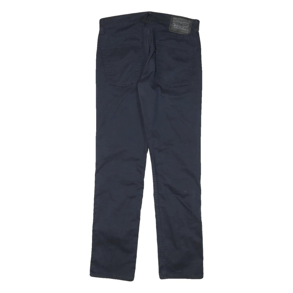 LEVI'S Mens Cotton Blend Navy Slim Straight Trousers W30 L30 Stylish Casual