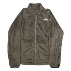 THE NORTH FACE Womens Grey Fleece Jacket L Polyester Zip Outdoor Casual Warm