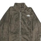 THE NORTH FACE Womens Grey Fleece Jacket L Polyester Zip Outdoor Casual Warm