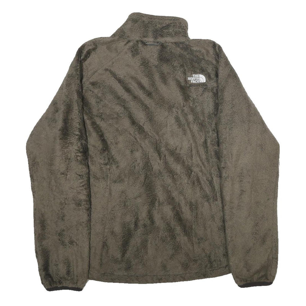 THE NORTH FACE Womens Grey Fleece Jacket L Polyester Zip Outdoor Casual Warm