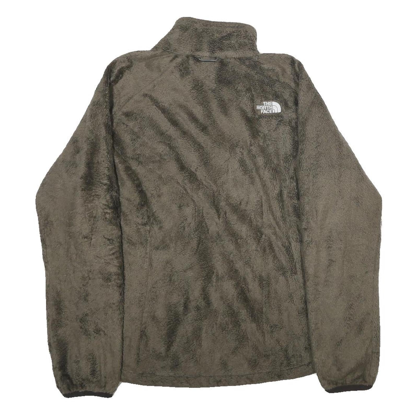 THE NORTH FACE Womens Grey Fleece Jacket L Polyester Zip Outdoor Casual Warm